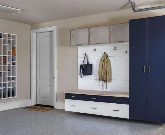 White-and-Galaxy-Slim-Shaker-with-Lift-Up-Metal-Doors-Mudroom-Jun-2020-1-scaled
